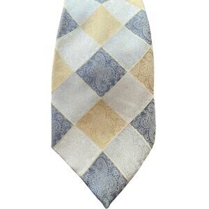 Steve Harvey The Boardroom 100% Silk Men's Necktie Hand Made Yellow Gold 61.5”